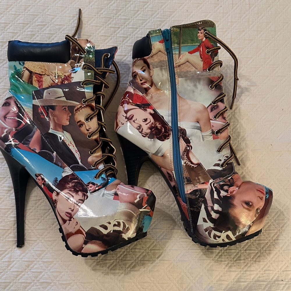 Shoe Republic LA Graphic Audrey Hepburn Heels